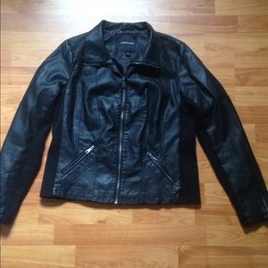 Black leather jacket